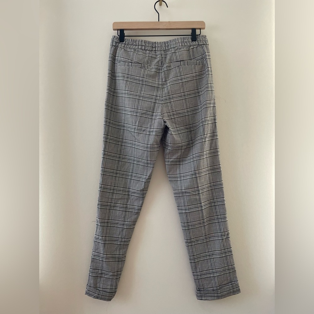 H&M Women’s Slim Fit Ankle Length Plaid Trouser Jogger Pants - Picture 2 of 9